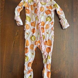 Kickee Pants Pumpkin Print Kids Footie